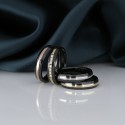 BLACK DUETTO /WHITEGOLD RING, 4.5mm.