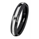 BLACK DUETTO /WHITEGOLD RING, 4.5mm.