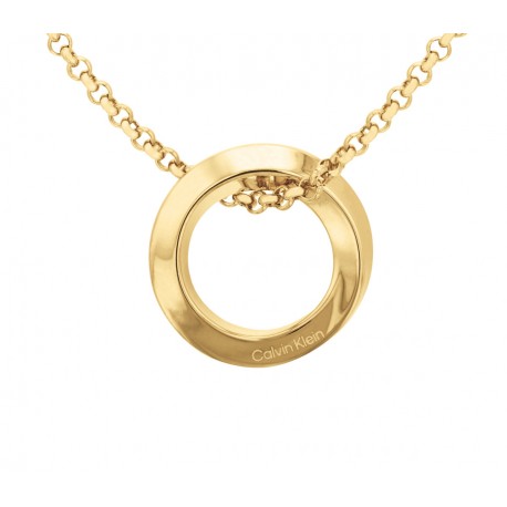 CALVIN KLEIN TWISTED RING NECKLACE ( Gold )