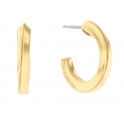 CALVIN KLEIN TWISTED RING EARRINGS ( Gold )