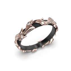 Festive 14k Punakulta Timanttisormus Feeniks 0,08 ct