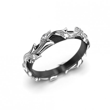 Festive 14k Valkokulta Timanttisormus Feeniks 0,08 ct