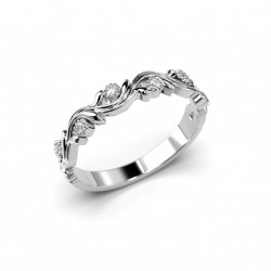 Festive Valkokulta Timanttisormus Feeniks Siro 0,06 ct