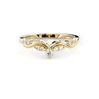 Festive 14k Keltakulta Lilja timanttisormus 0,12 ct