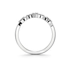 Festive 14k Valkokulta Lilja timanttisormus 0,12 ct