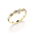 Festive 14k Keltakulta Lilja timanttisormus 0,12 ct