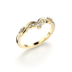 Festive 14k Keltakulta Lilja timanttisormus 0,12 ct