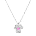 Enchanting Anna pendant with pink stone, silver