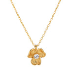 Lumoava Anna pendant with a clear stone, gold-plated silver