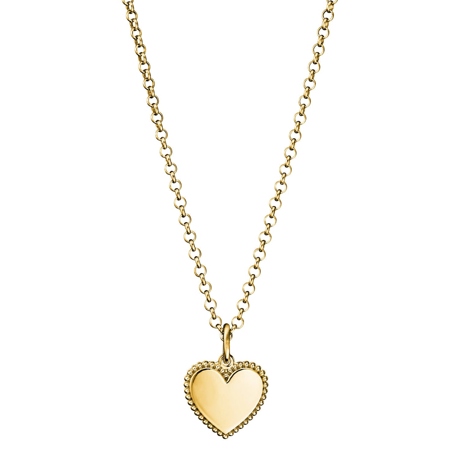 Lumoava Helmi heart pendant, yellow gold-plated silver