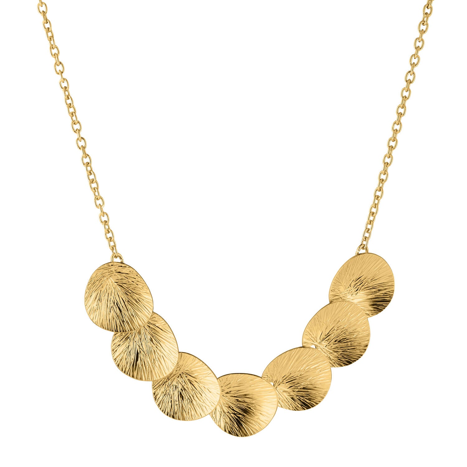 Enchanting Lily necklace, yellow gold-plated silver